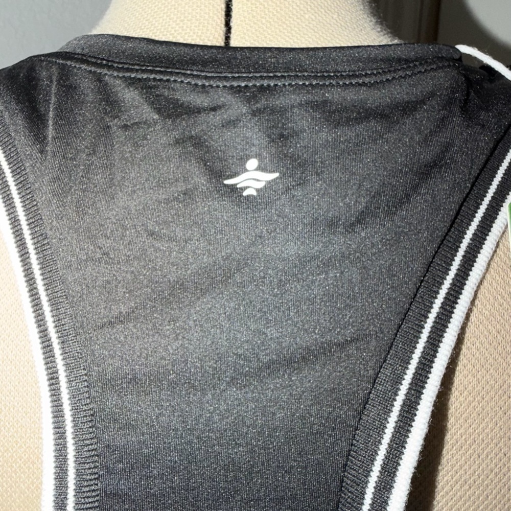 HALARA Racerback Color Block Stripe Pleated Mini Tennis Active Dress - Picture 6 of 7